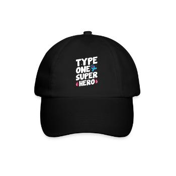Insulin Junkie Diabetiker Diabetes Zucker Typ1 - Baseballkappe - Schwarz/Schwarz - Vorne