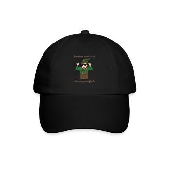 Lederhosn Brauch i Ned I Bin Nur Zum Sauffa Da - Baseballkappe - Schwarz/Schwarz - Vorne