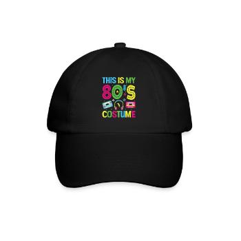 Ich liebe die 80er - Baseballkappe - Schwarz/Schwarz - Vorne