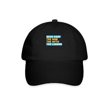 Chapeau de Chef, Chef, Cuisine, Cinq étoiles, Or, 5, - Casquette classique - noir/noir - Devant