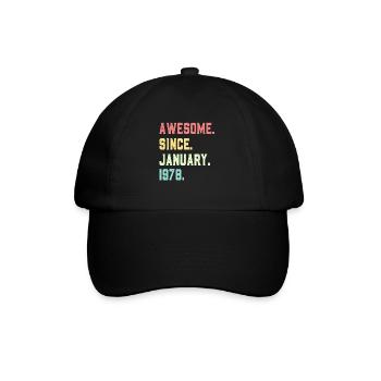 Génial depuis janvier 1978 - Casquette classique - noir/noir - Devant