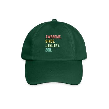 Awesome since January 2011 - Baseball Cap - bottle green - Front