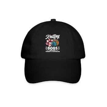 Knitting Yarn Knitting Knitting Fabric Gift - Baseball Cap - black/black - Front