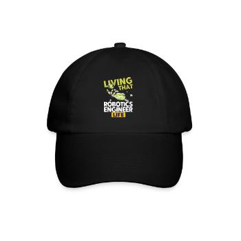 Engineer Teacher Robotics Robot Gift - Baseball Cap - black/black - Front