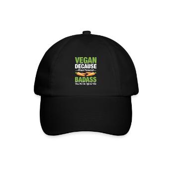 Animal Rights Activist Vegan Vegetarian Animal Lovers Animal - Baseball Cap - black/black - Front