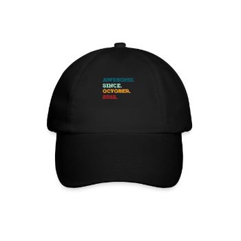 October 2012 Vintage Birthday Gift - Baseball Cap - black/black - Front
