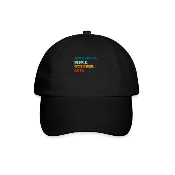 Octobre 2019 Vintage Cadeau d’anniversaire - Casquette classique - noir/noir - Devant
