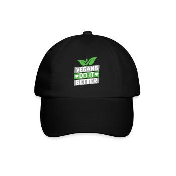 Tierschützer Veganer Vegetarier Tierliebhaber Tier - Baseballkappe - Schwarz/Schwarz - Vorne