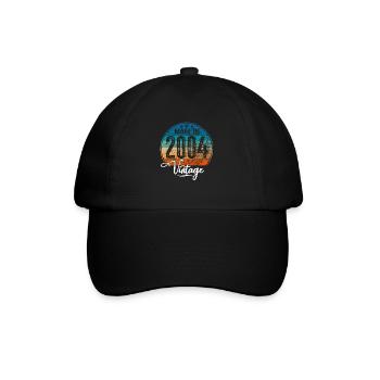 Millésime Fabriqué en 2004 Année de naissance 2004 Anniversaire - Casquette classique - noir/noir - Devant