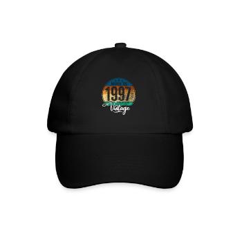 Vintage Made in 1997 Year of birth 1997 Birthday - Baseball Cap - black/black - Front