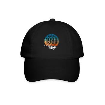 Vintage Made in 1989 Year of birth 1989 Birthday - Baseball Cap - black/black - Front
