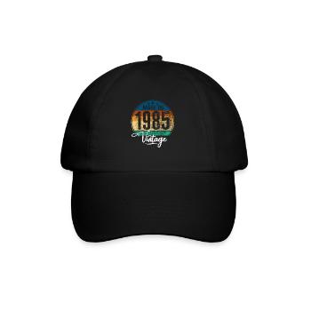 Millésime Fabriqué en 1985 Année de naissance 1985 Anniversaire - Casquette classique - noir/noir - Devant