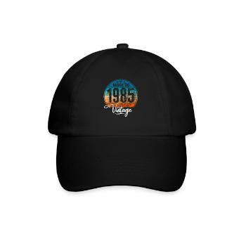 Millésime Fabriqué en 1985 Année de naissance 1985 Anniversaire - Casquette classique - noir/noir - Devant