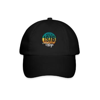Vintage Made in 1976 Year of birth 1976 Birthday - Baseball Cap - black/black - Front