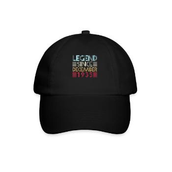 Legends birthday December 1935 born gift - Baseball Cap - black/black - Front