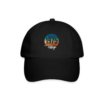 Vintage Made in 1975 Year of birth 1975 Birthday - Baseball Cap - black/black - Front