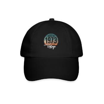 Millésime Fabriqué en 1973 Année de naissance 1973 Anniversaire - Casquette classique - noir/noir - Devant