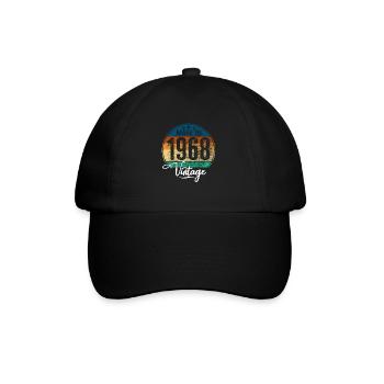Millésime Fabriqué en 1968 Année de naissance 1968 Anniversaire - Casquette classique - noir/noir - Devant