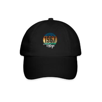 Vintage Made in 1967 Year of birth 1967 Birthday - Baseball Cap - black/black - Front
