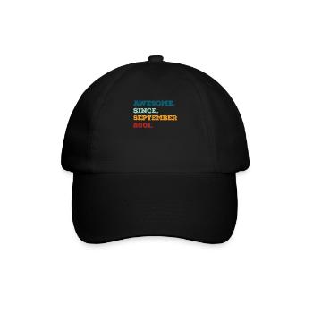 Anniversaire Septembre 2001 Naissance Année de naissance - Casquette classique - noir/noir - Devant