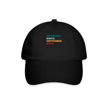 Anniversaire Septembre 2004 Naissance Année de naissance - Casquette classique - noir/noir - Devant