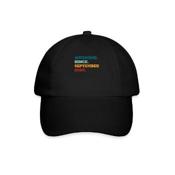 Anniversaire septembre 2020 Né Année de naissance - Casquette classique - noir/noir - Devant