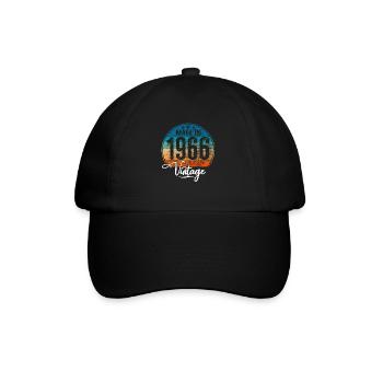 Millésime Fabriqué en 1966 Année de naissance 1966 Anniversaire - Casquette classique - noir/noir - Devant