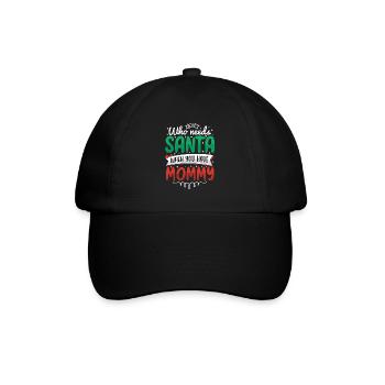 Noël Maman Famille Enfants - Casquette classique - noir/noir - Devant