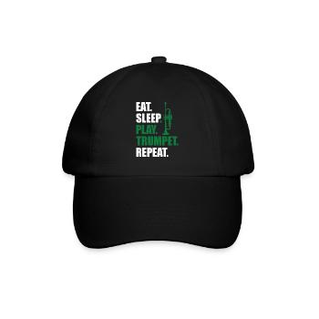 Trumpet Orchestra Musician Trumpeter Brass Music - Baseball Cap - black/black - Front