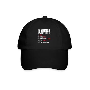 Sport 5 Things I Want In Life BMX - Baseball Cap - black/black - Front