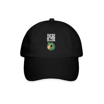 The brain is the key geocaching is the challenge - Baseball Cap - black/black - Front