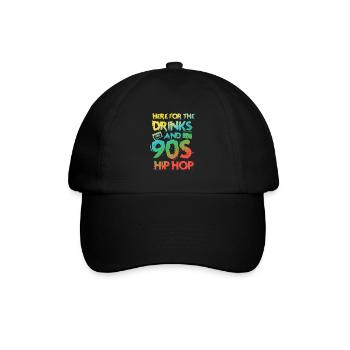 Fans de musique rap hip-hop old school des années 90 - Casquette classique - noir/noir - Devant
