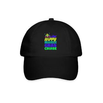 Happy Mardi Gras Cruise Mardi Gras Gifted - Baseball Cap - black/black - Front
