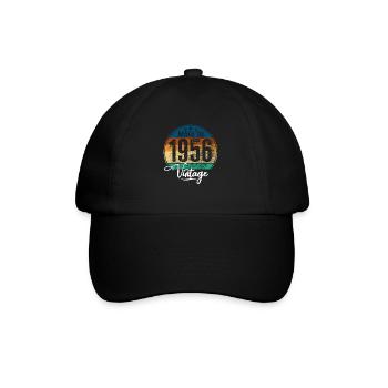 Vintage Made in 1956 Geburtsjahr 1956 Geburtstag - Baseballkappe - Schwarz/Schwarz - Vorne