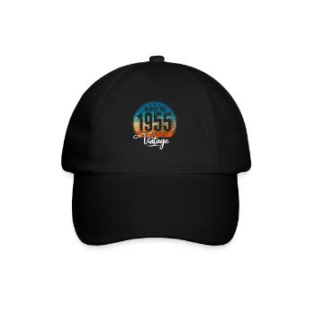 Vintage Made in 1955 Year of birth 1955 Birthday - Baseball Cap - black/black - Front