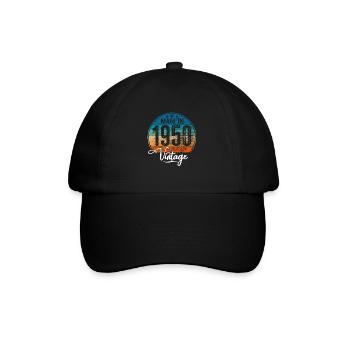 Millésime Fabriqué en 1950 Année de naissance 1950 Anniversaire - Casquette classique - noir/noir - Devant