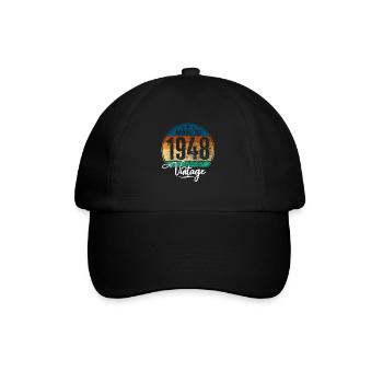 Millésime fabriqué en 1948 Année de naissance 1948 Anniversaire - Casquette classique - noir/noir - Devant