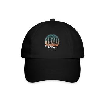Millésime fabriqué en 1948 Année de naissance 1948 Anniversaire - Casquette classique - noir/noir - Devant