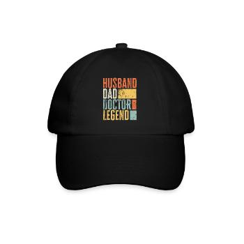 Doctor Husband Dad Legendary Father Best Retro - Baseball Cap - black/black - Front