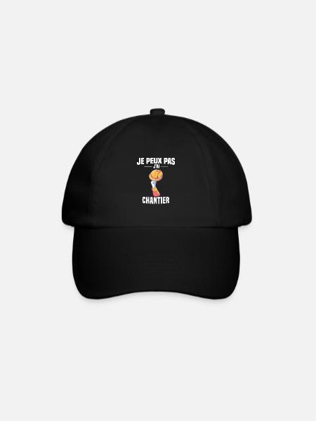 J'PEUX PAS J'AI CHANTIER - CASQUE DE CHANTIER - Casquette classique - noir/noir