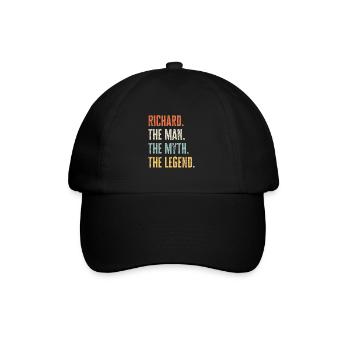 Richard, Man Myth Legend, Funny Best Name Richard - Baseball Cap - black/black - Front