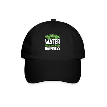 Wassergärtner Das Glück kultivieren Geschenk - Baseballkappe - Schwarz/Schwarz - Vorne
