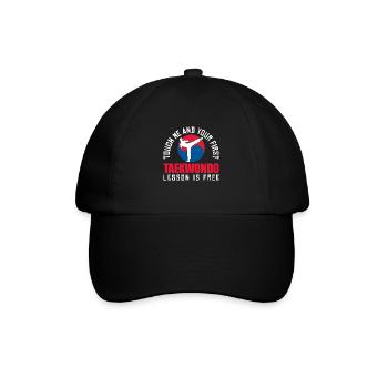 TKD Korean Martial Arts Tae Kwon - Baseballkappe - Schwarz/Schwarz - Vorne