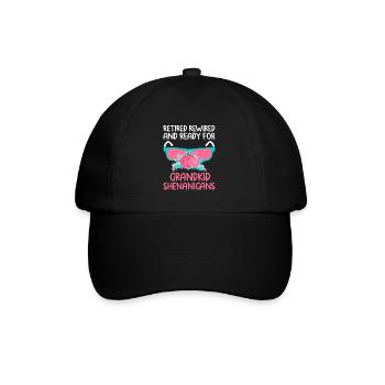 Grand-mère retraitée Pension Infirmière infirmière en soins infirmiers - Casquette classique - noir/noir - Devant
