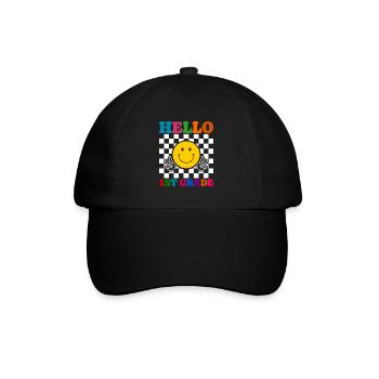 Bonjour 1ère année de rentrée scolaire Premier jour - Casquette classique - noir/noir - Devant