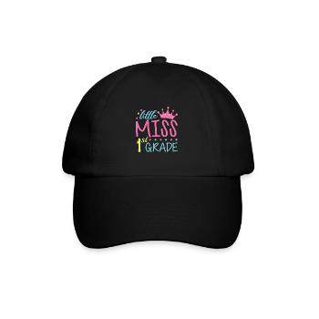 Hallo 1. Klasse Zurück zur Schule Erster Tag - Baseballkappe - Schwarz/Schwarz - Vorne