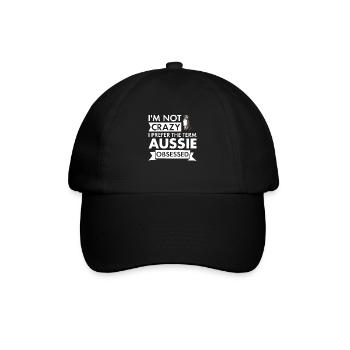 Chien pas fou Je préfère le terme Aussie Obsédé - Casquette classique - noir/noir - Devant