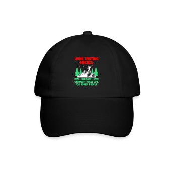 Hiking Hiker Nature Trekking Outdoor Mountaineerin - Baseball Cap - black/black - Front
