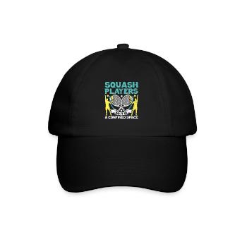 Squash Player Squash Tennis Player Raquetball Spor - Baseball Cap - black/black - Front