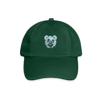 Netter Anime -Stil Schneeleopard Kawaii - Baseballkappe - Flaschengrün - Vorne